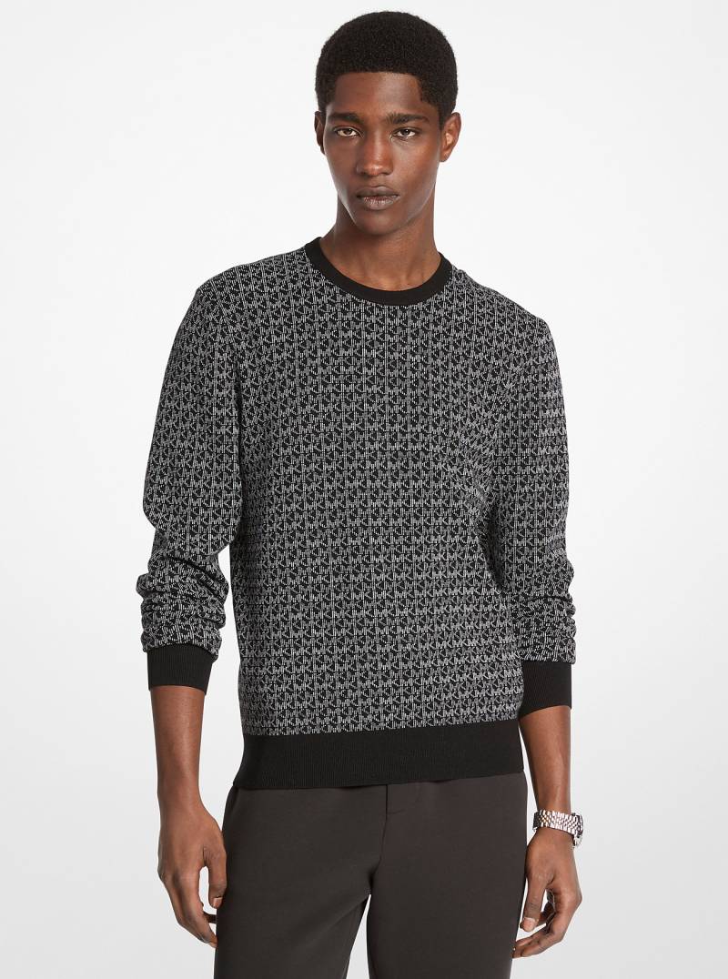 MK Pullover Mit Logomuster - Schwarz - Michael Kors von Michael Kors Mens