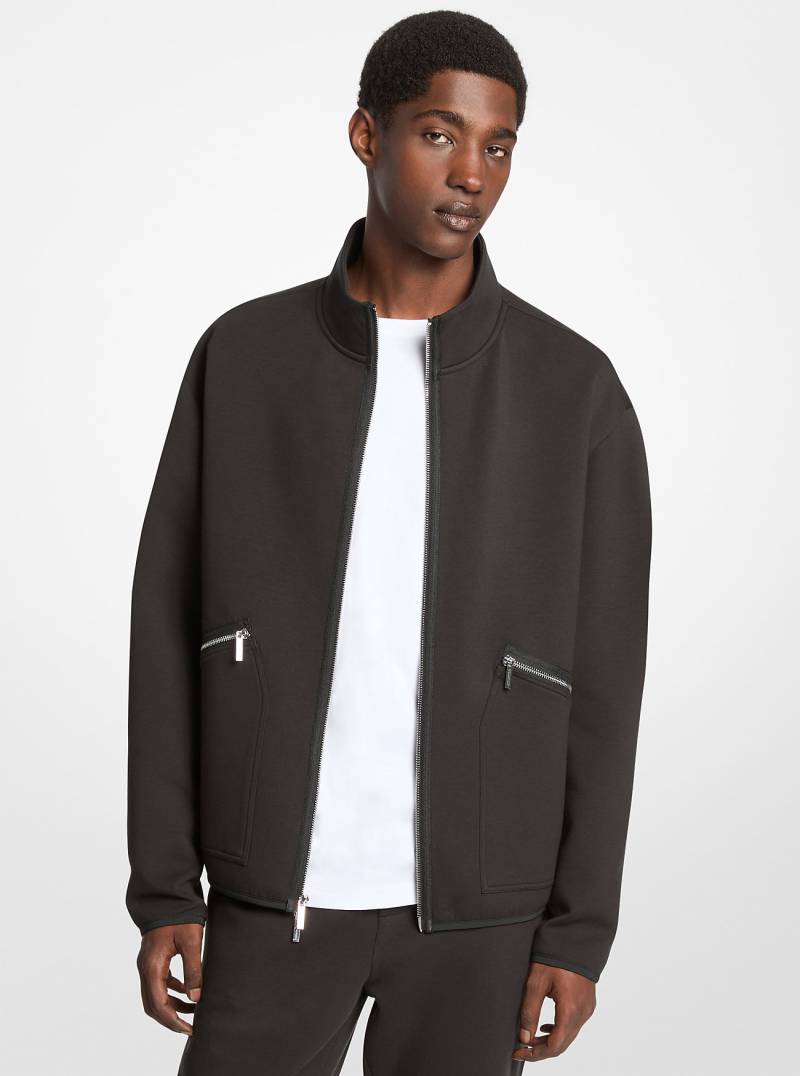 MK Reißverschlussjacke Aus Baumwollmischung - Schwarz - Michael Kors von Michael Kors Mens