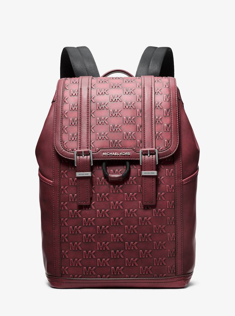 MK Rucksack Colby Medium Aus Poliertem Leder Mit Logoprägung - Rot - Michael Kors von Michael Kors Mens