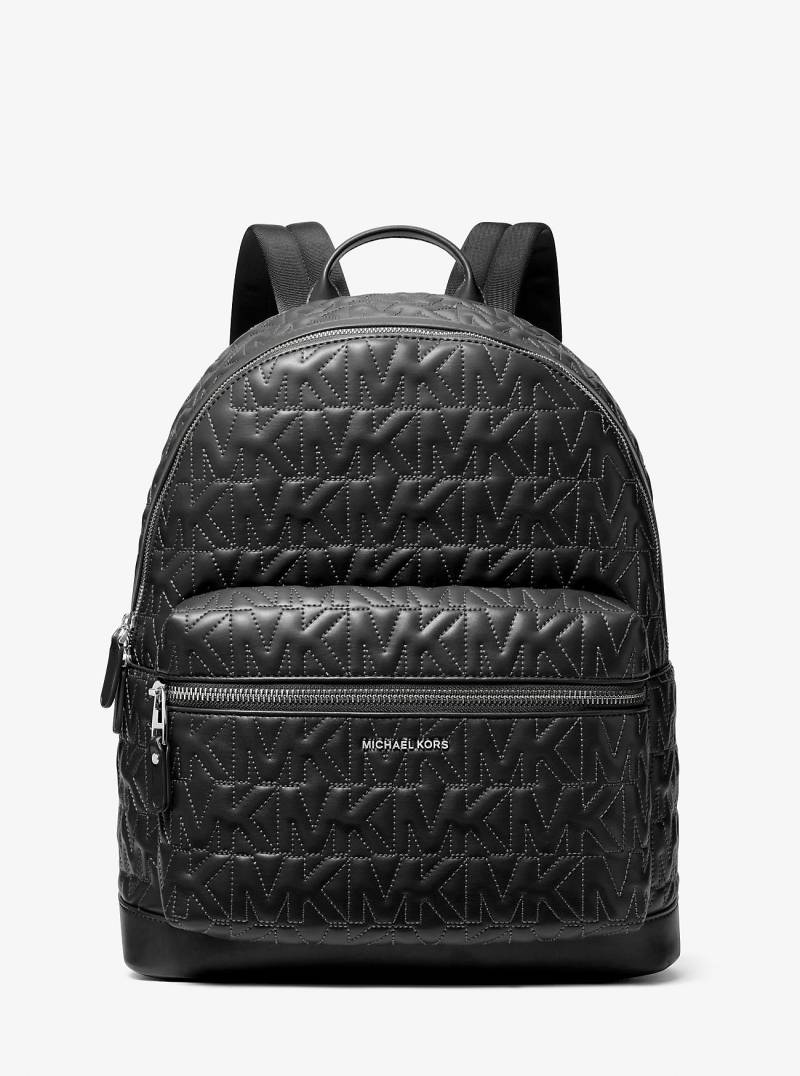MK Rucksack Hudson Medium Mit Erhabener Logoprägung - Schwarz - Michael Kors von Michael Kors Mens