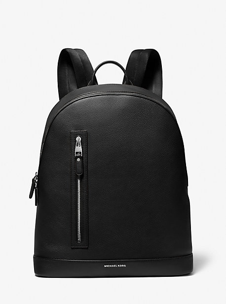 MK Schmaler Rucksack Hudson Aus Gekrispeltem Leder - Schwarz - Michael Kors von Michael Kors Mens