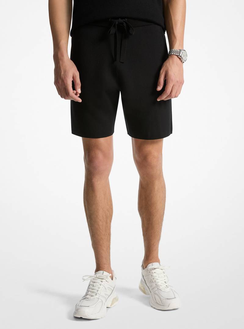 MK Shorts Aus Baumwolle Mit Kordelzug - Schwarz - Michael Kors von Michael Kors Mens