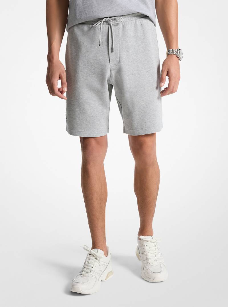 MK Shorts Aus Baumwollmischung Mit Logoprägung - Braun - Michael Kors von Michael Kors Mens