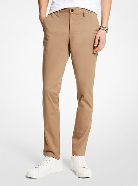 MK Slim-Fit-Chinohose Aus Baumwollmischgewebe - Natur - Michael Kors von Michael Kors Mens