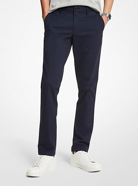 MK Slim-Fit-Chinohose Aus Baumwollmischgewebe - Blau - Michael Kors von Michael Kors Mens