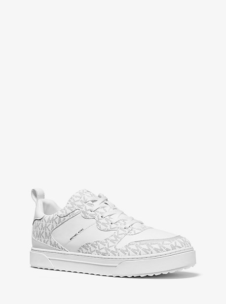 MK Sneaker Baxter Aus Logostoff Und Leder - Weiss - Michael Kors von Michael Kors Mens