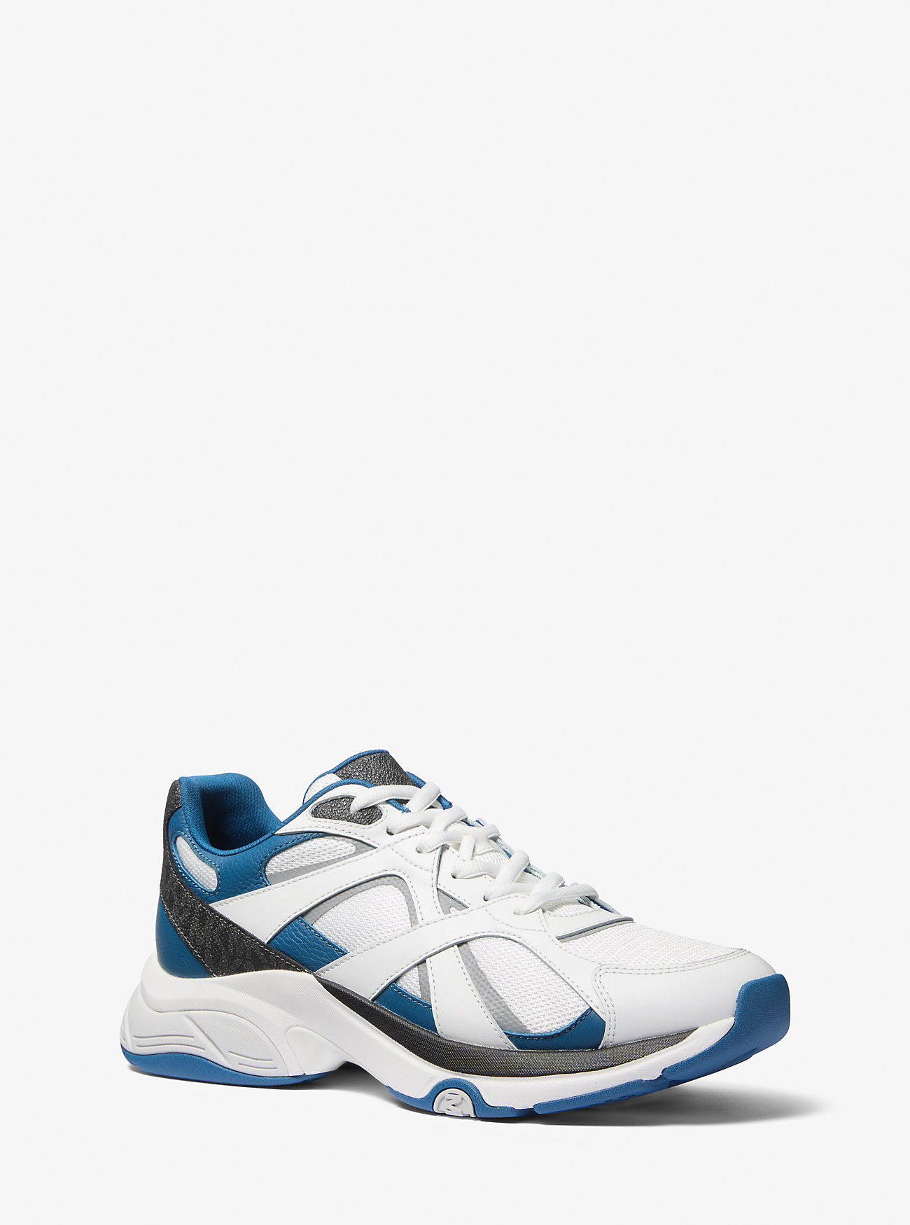 MK Sneaker Leo Aus Materialmix - Blau - Michael Kors MK Sneaker Leo Aus Materialmix - Blau - Michael Kors von Michael Kors Mens