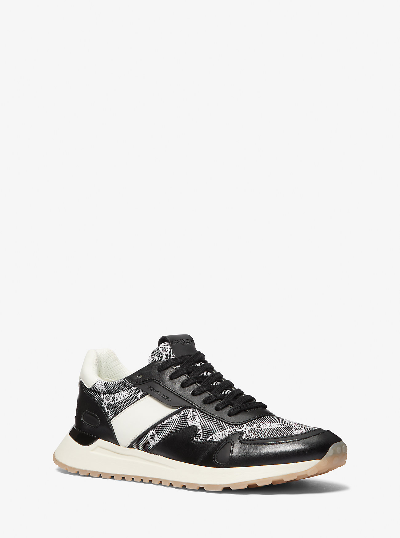 MK Sneaker Miles Aus Jacquard Mit Empire-Logomuster Und Leder - Schwarz - Michael Kors MK Sneaker Miles Aus Jacquard Mit Empire-Logomuster Und Leder - Schwarz - Michael Kors von Michael Kors Mens