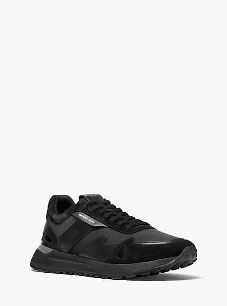 MK Sneaker Miles Aus Wildleder Und Neopren - Schwarz - Michael Kors von Michael Kors Mens