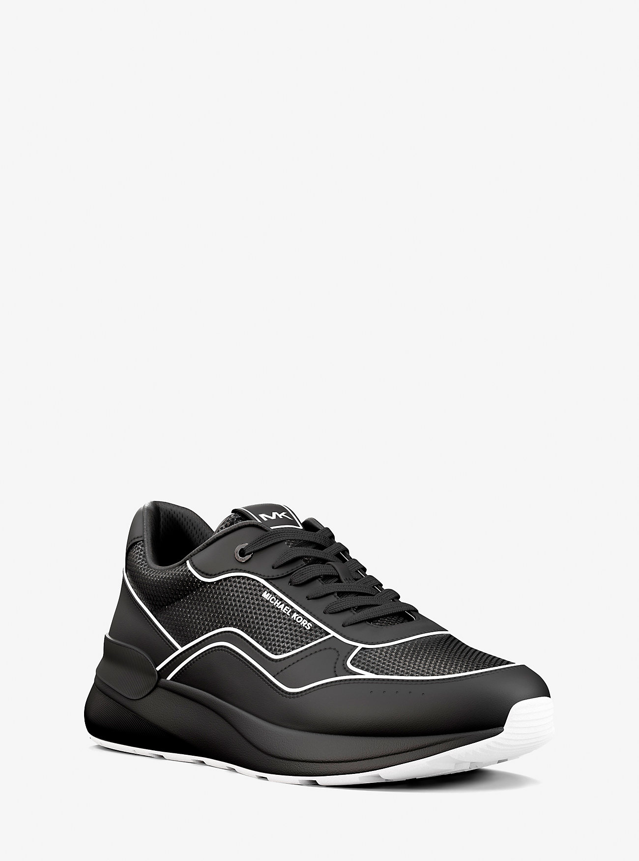 MK Sneaker Trevor Aus Leder Und Mesh - Schwarz - Michael Kors von Michael Kors Mens