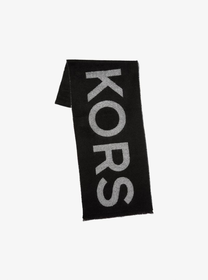 MK Strickschal Mit Xxl-Logo - Schwarz - Michael Kors von Michael Kors Mens