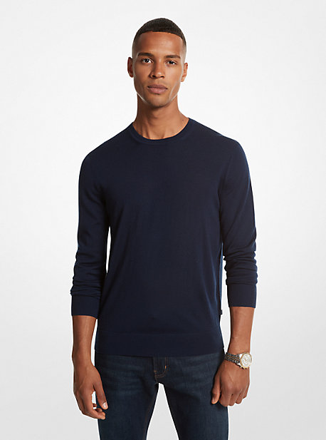 MK Sweater Aus Merinowolle - Blau - Michael Kors von Michael Kors Mens