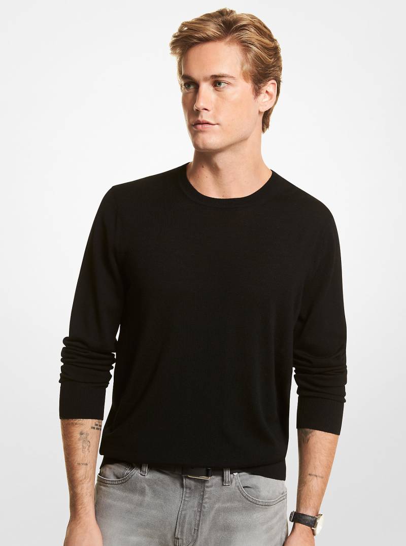 MK Sweater Aus Merinowolle - Schwarz - Michael Kors von Michael Kors Mens