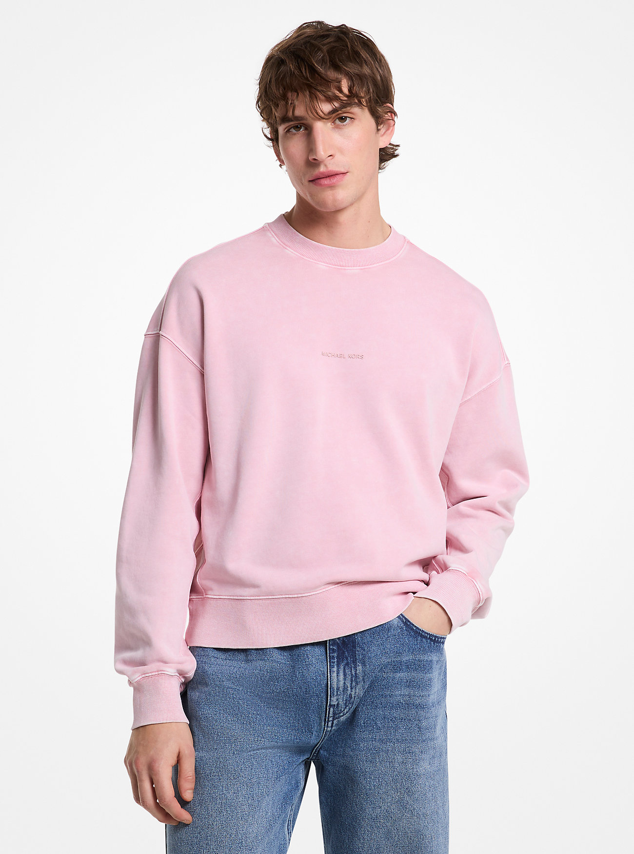 MK Sweatshirt Aus Baumwolle Mit Rundhalsausschnitt - Rosa - Michael Kors MK Sweatshirt Aus Baumwolle Mit Rundhalsausschnitt - Rosa - Michael Kors von Michael Kors Mens