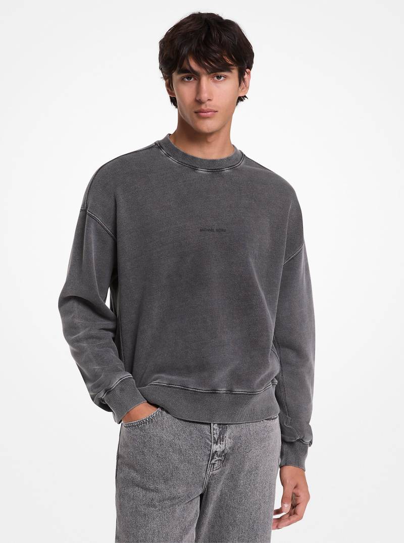 MK Sweatshirt Aus Baumwolle Mit Rundhalsausschnitt - Schwarz - Michael Kors von Michael Kors Mens