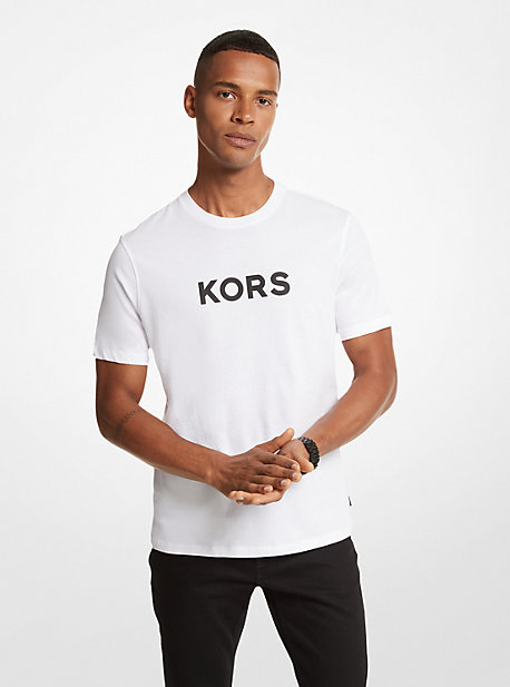 MK T-Shirt Aus Baumwolle Mit Kors-Logo - Weiss - Michael Kors von Michael Kors Mens