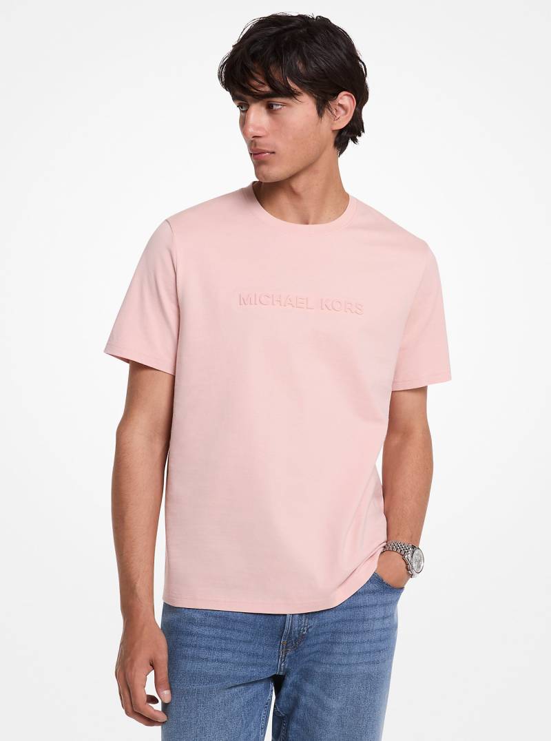 MK T-Shirt Aus Baumwolle Mit Logo-Prägung - Rosa - Michael Kors von Michael Kors Mens