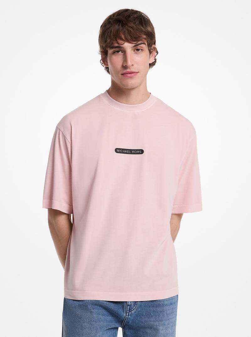 MK T-Shirt Aus Baumwolle Mit Logo - Rosa - Michael Kors von Michael Kors Mens