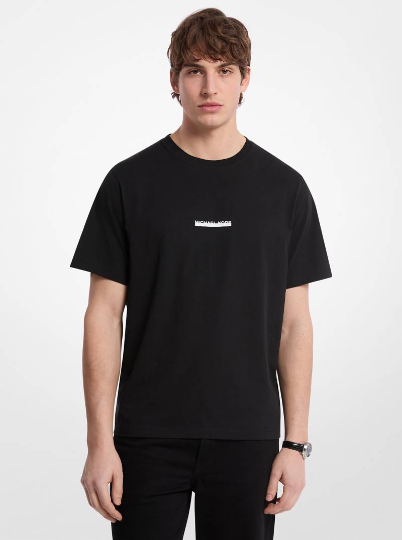 MK T-Shirt Aus Baumwolle Mit Logo - Schwarz - Michael Kors von Michael Kors Mens