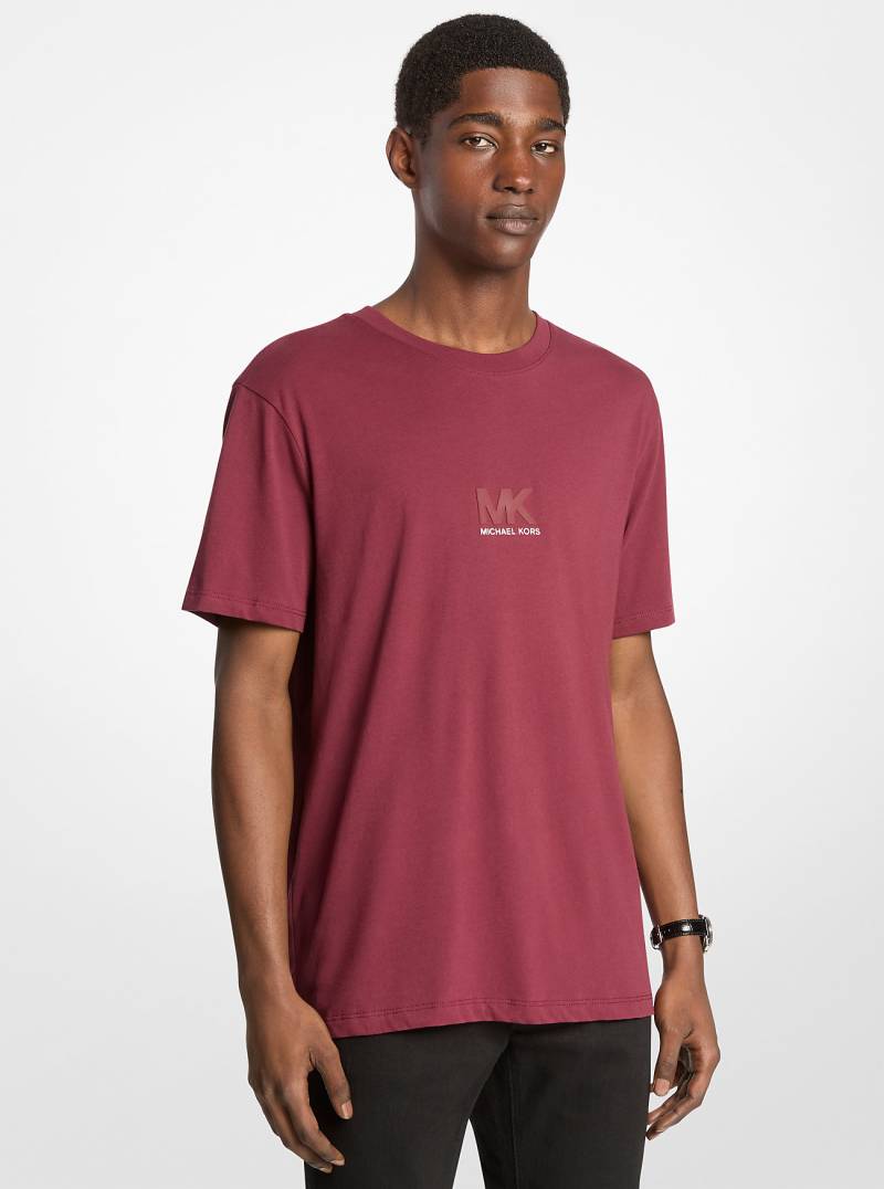 MK T-Shirt Aus Baumwolle Mit Logoprägung - Rot - Michael Kors MK T-Shirt Aus Baumwolle Mit Logoprägung - Rot - Michael Kors von Michael Kors Mens