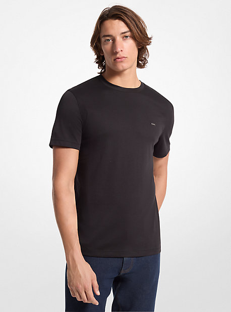 MK T-Shirt Aus Baumwolle Mit Rundhalsausschnitt - Schwarz - Michael Kors von Michael Kors Mens