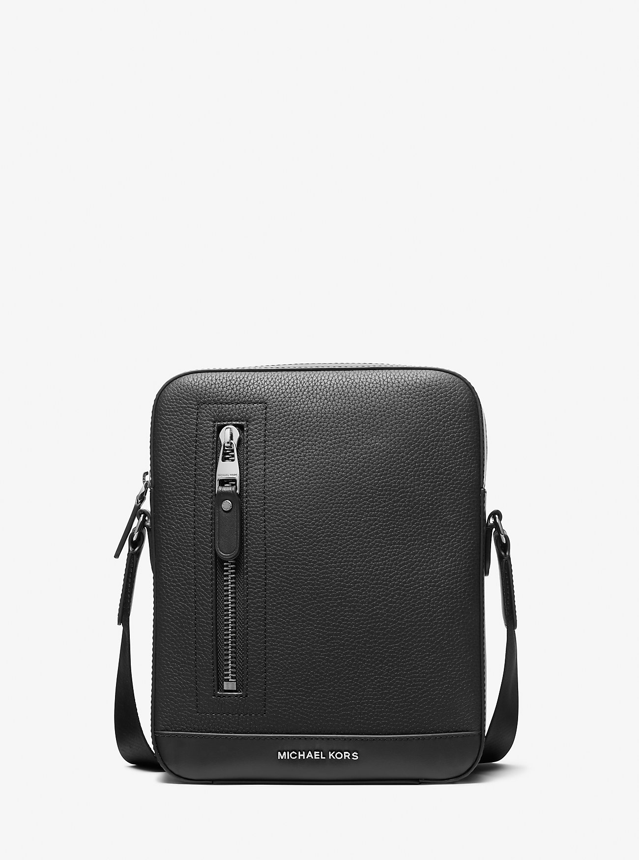 MK Umhängetasche Hudson Aus Gekrispeltem Leder - Schwarz - Michael Kors von Michael Kors Mens
