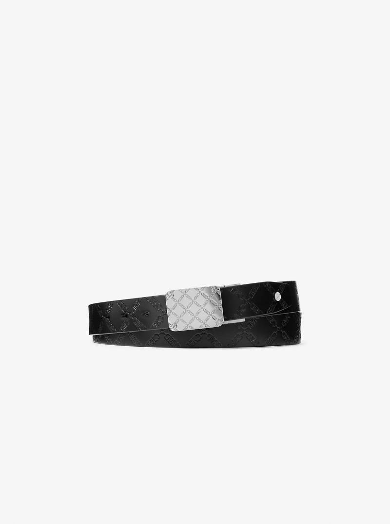 MK Wendbarer Gürtel Aus Leder Mit Empire-Logoprägung - Schwarz - Michael Kors von Michael Kors Mens