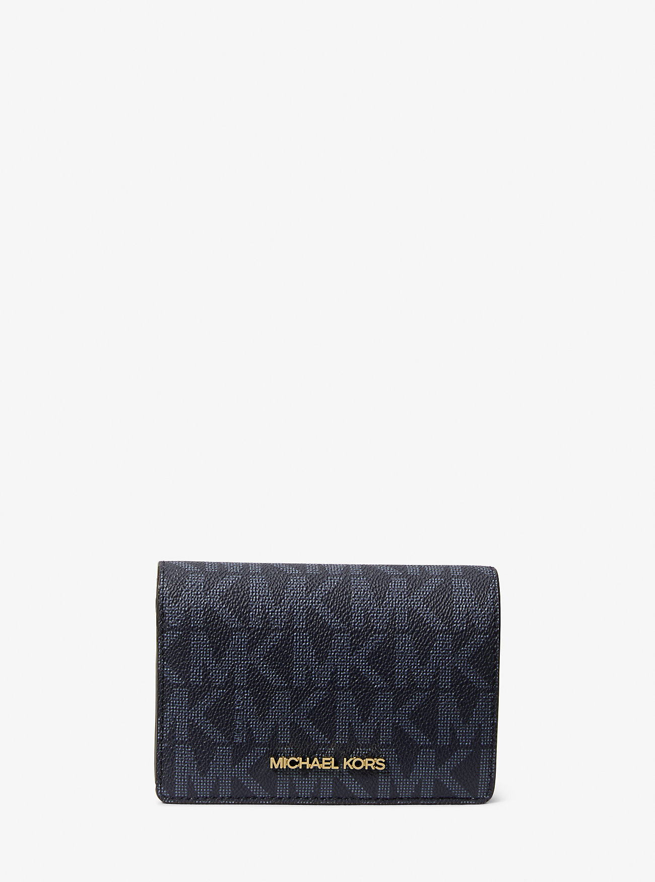 MK Brieftasche Jet Set Medium Mit Signature-Logomuster - Blau - Michael Kors MK Brieftasche Jet Set Medium Mit Signature-Logomuster - Blau - Michael Kors von Michael Kors Outlet