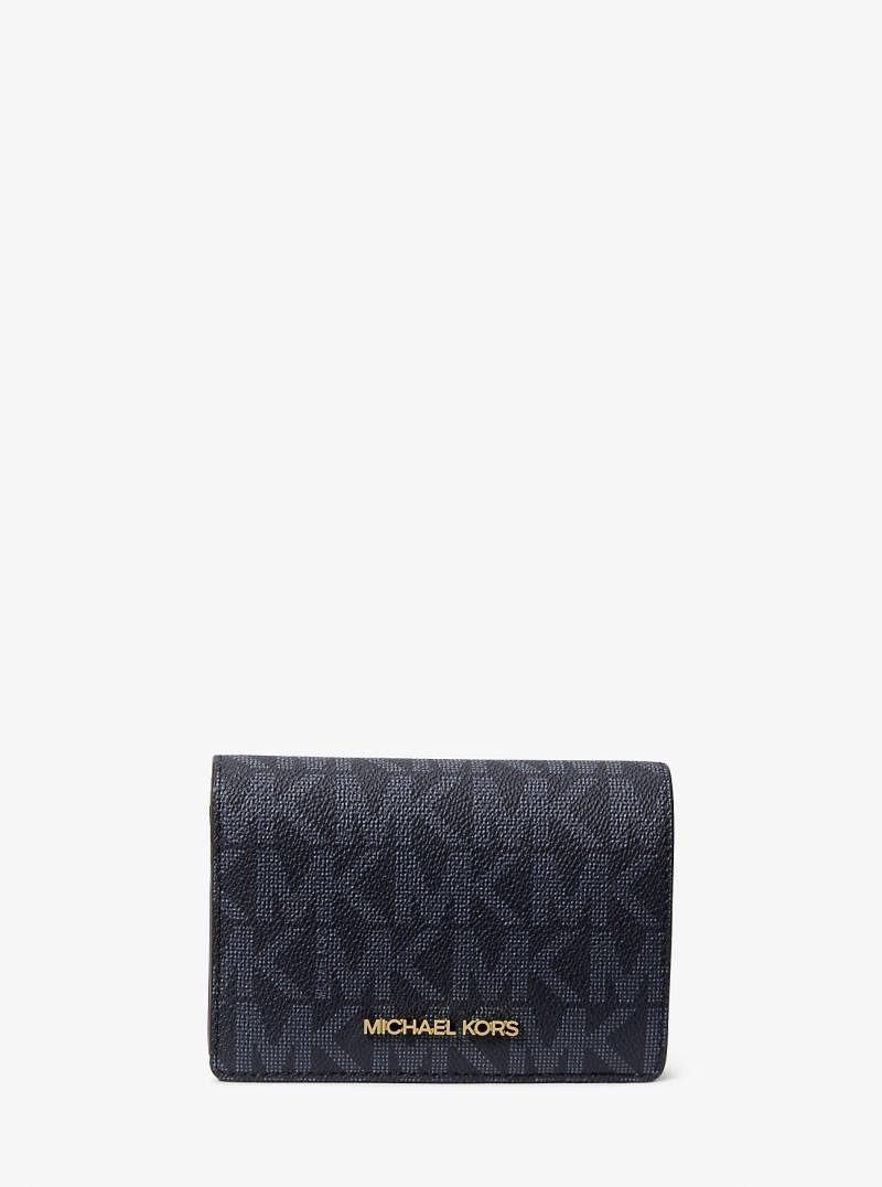 MK Brieftasche Jet Set Medium Mit Signature-Logomuster - Blau - Michael Kors MK Brieftasche Jet Set Medium Mit Signature-Logomuster - Blau - Michael Kors von Michael Kors Outlet