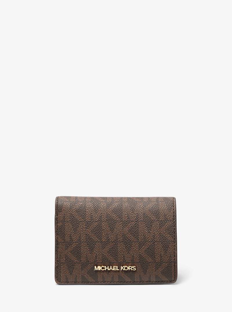 MK Brieftasche Jet Set Medium Mit Signature-Logomuster - Braun - Michael Kors MK Brieftasche Jet Set Medium Mit Signature-Logomuster - Braun - Michael Kors von Michael Kors Outlet