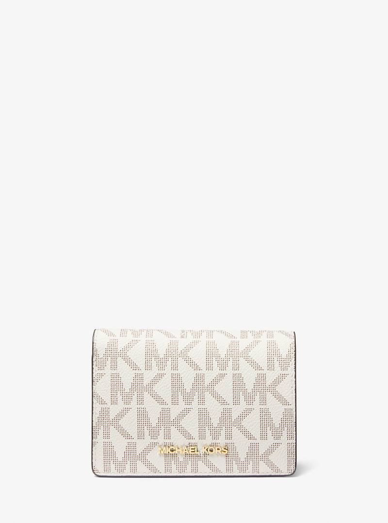 MK Brieftasche Jet Set Medium Mit Signature-Logomuster - Natur - Michael Kors MK Brieftasche Jet Set Medium Mit Signature-Logomuster - Natur - Michael Kors von Michael Kors Outlet