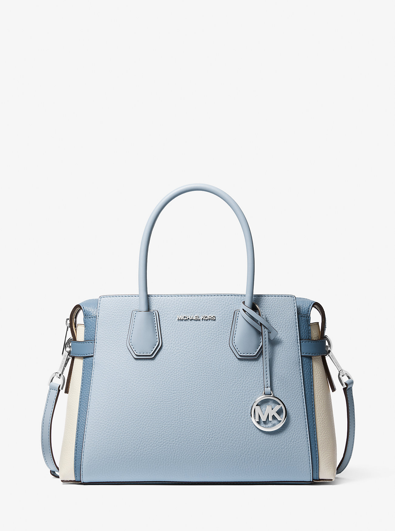 MK Henkeltasche Mercer Medium In Blockfarben Mit Gürteldetail - Blau - Michael Kors von Michael Kors Outlet