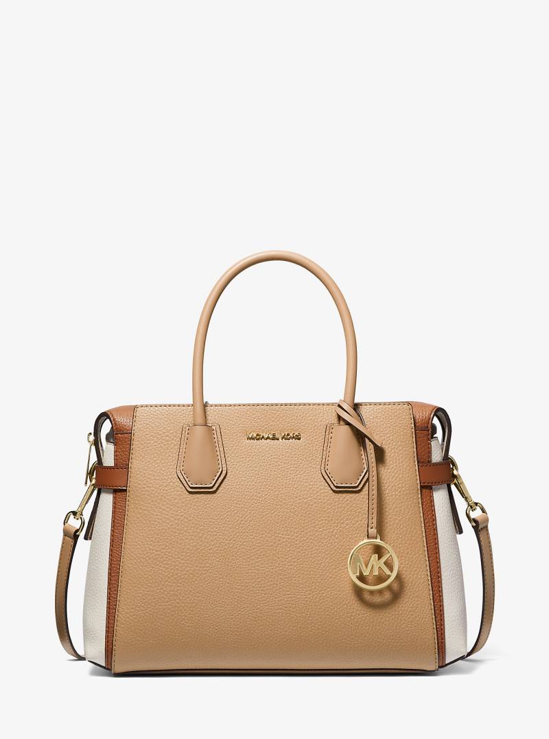 MK Henkeltasche Mercer Medium In Blockfarben Mit Gürteldetail - Braun - Michael Kors von Michael Kors Outlet