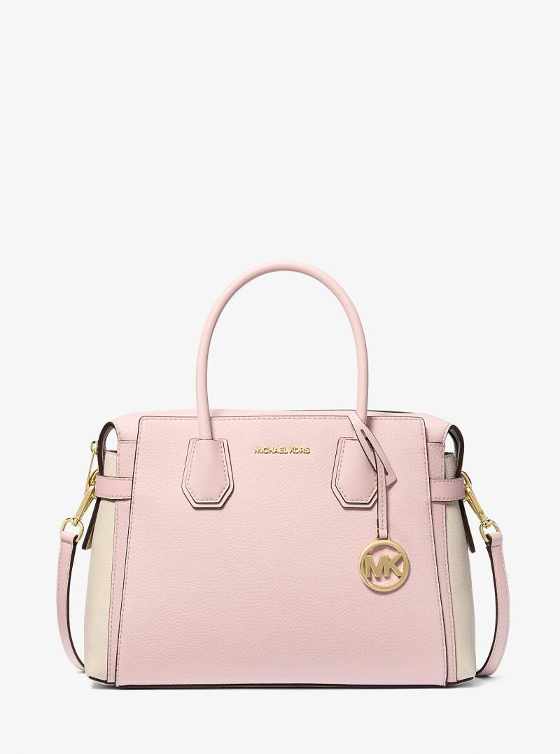 MK Henkeltasche Mercer Medium In Blockfarben Mit Gürteldetail - Rosa - Michael Kors von Michael Kors Outlet