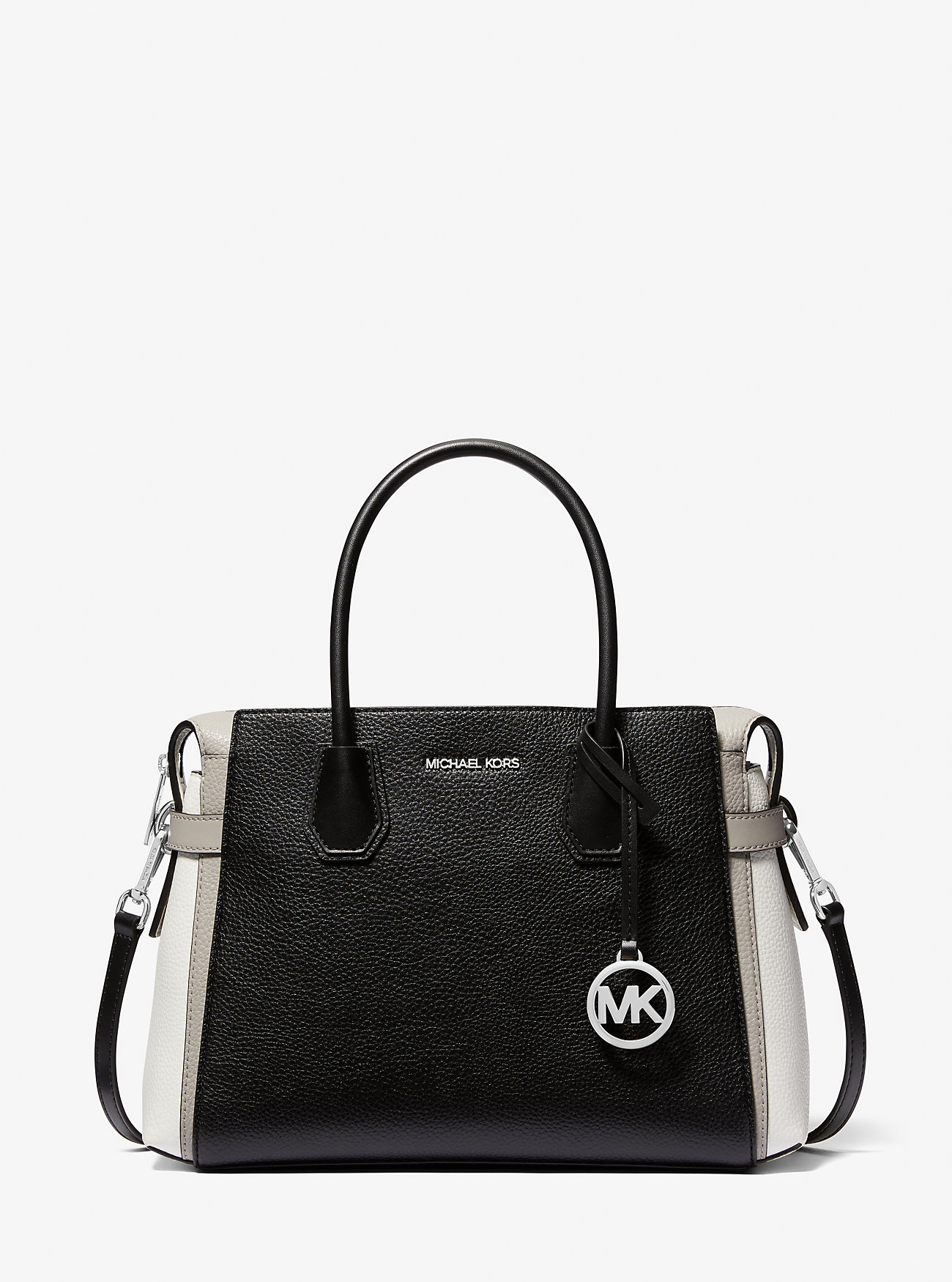 MK Henkeltasche Mercer Medium In Blockfarben Mit Gürteldetail - Schwarz - Michael Kors MK Henkeltasche Mercer Medium In Blockfarben Mit Gürteldetail - Schwarz - Michael Kors von Michael Kors Outlet