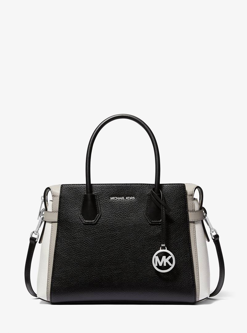 MK Henkeltasche Mercer Medium In Blockfarben Mit Gürteldetail - Schwarz - Michael Kors von Michael Kors Outlet