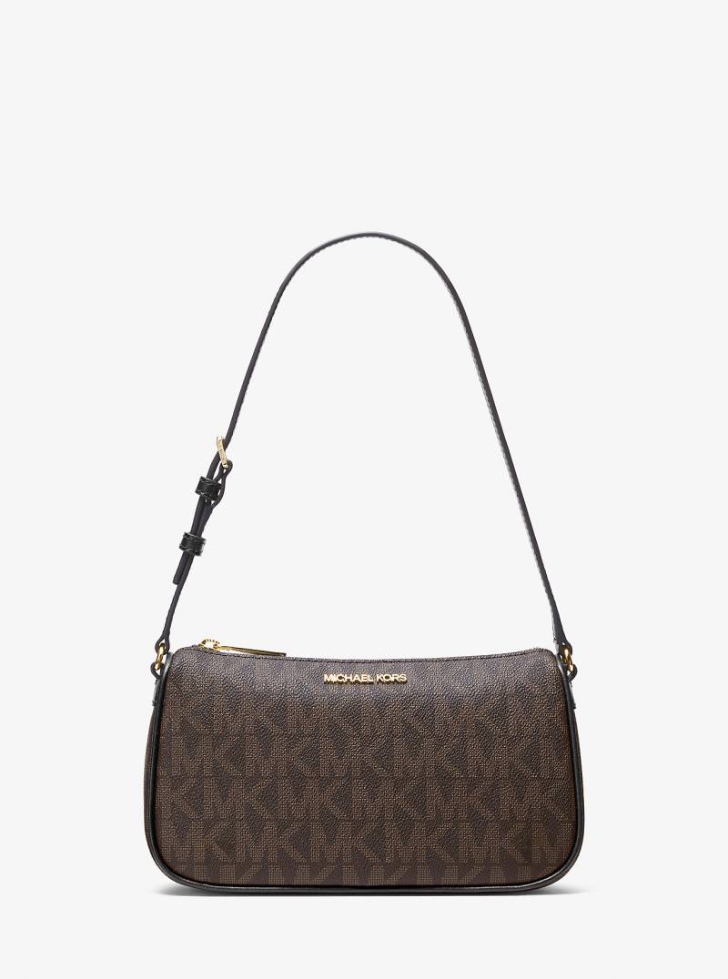 MK Pochette Jet Set Medium Mit Signature-Logomuster - Braun - Michael Kors von Michael Kors Outlet