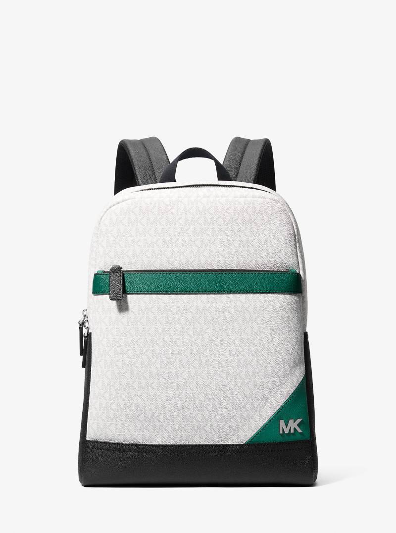 MK Rucksack Cooper Medium In Blockfarben Mit Signature-Logomuster - Grün - Michael Kors von Michael Kors Outlet