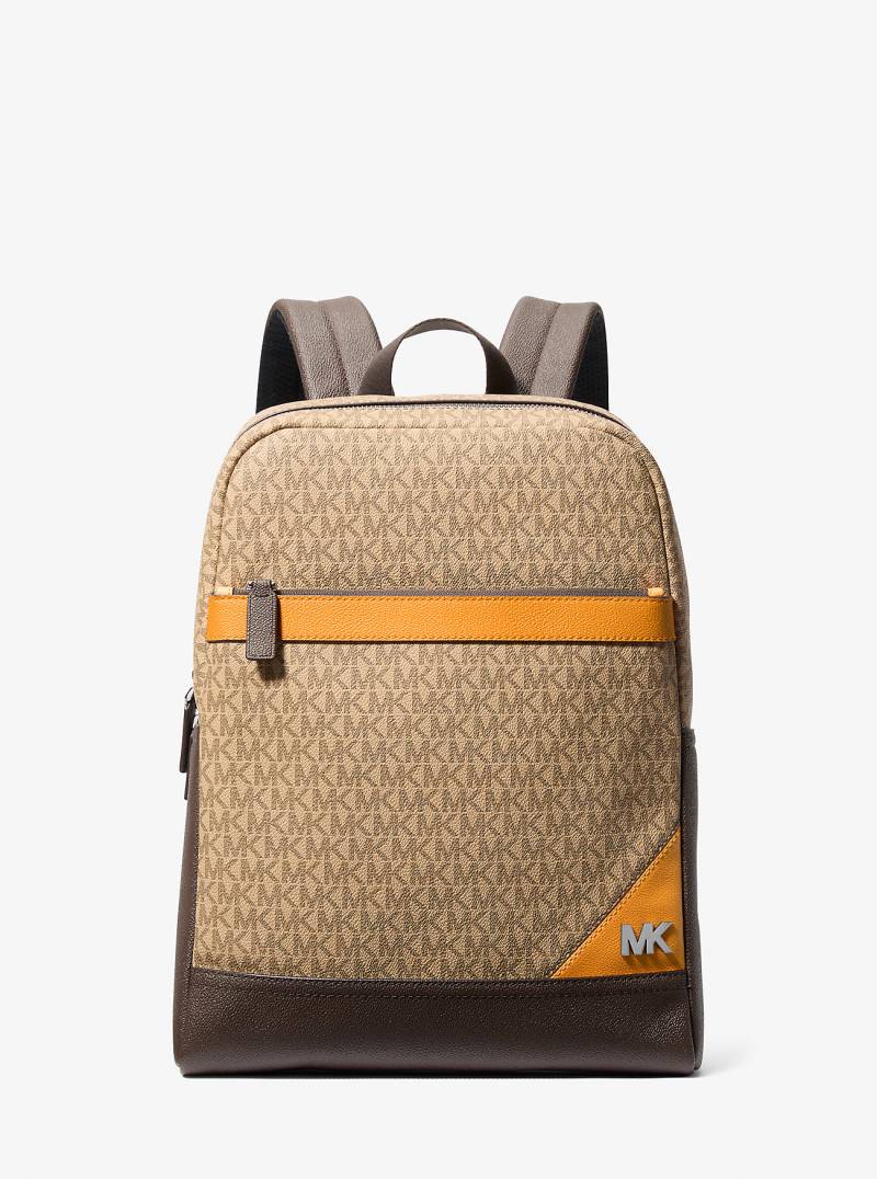 MK Rucksack Cooper Medium In Blockfarben Mit Signature-Logomuster - Orange - Michael Kors von Michael Kors Outlet