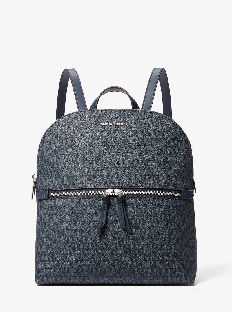 MK Rucksack Dallas Medium Mit Signature-Logomuster - Blau - Michael Kors von Michael Kors Outlet