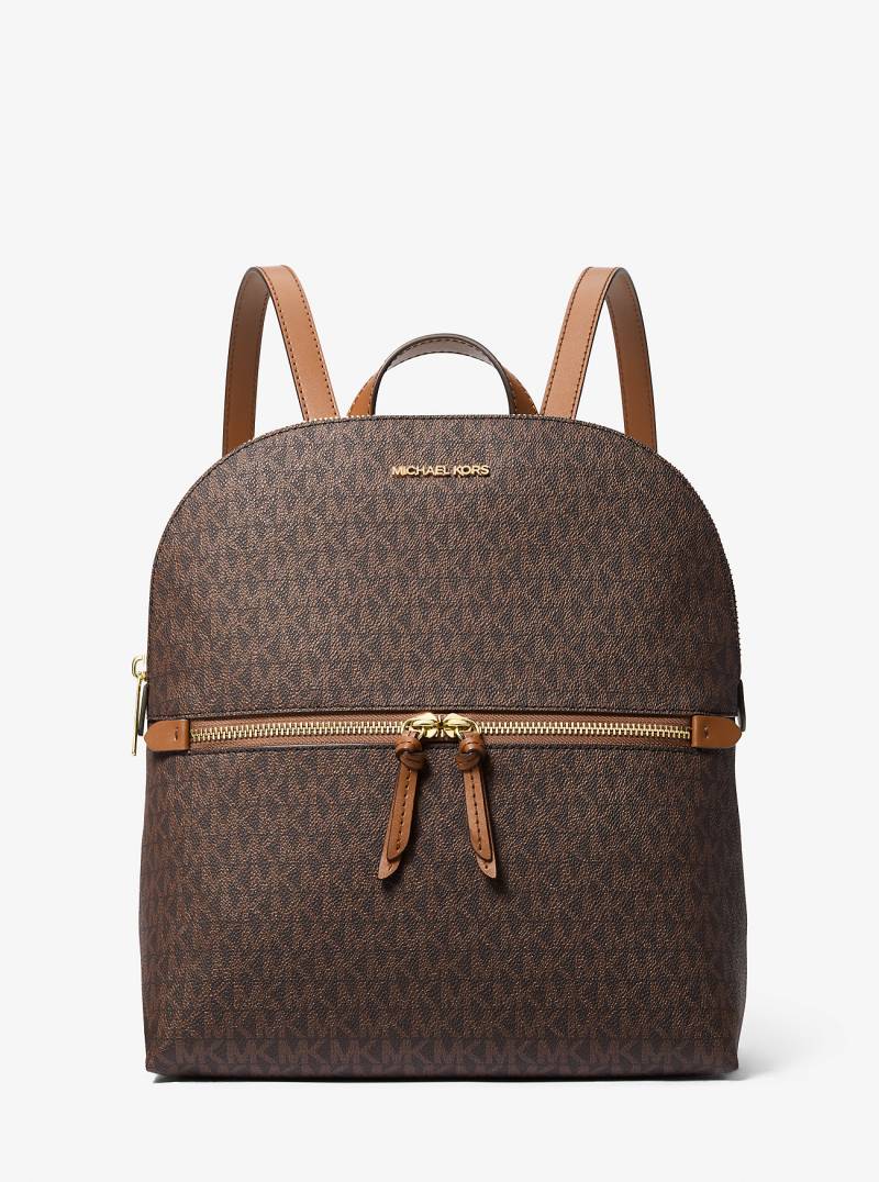 MK Rucksack Dallas Medium Mit Signature-Logomuster - Braun - Michael Kors von Michael Kors Outlet