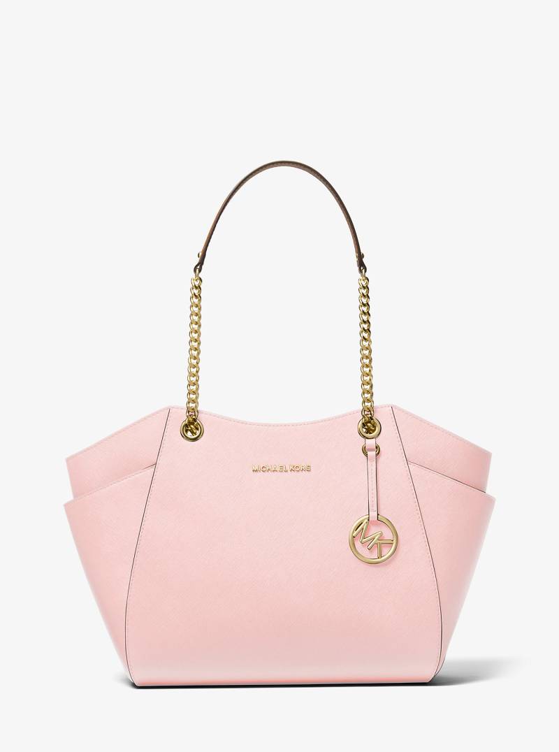 MK Schultertasche Jet Set Large Aus Saffianleder - Rosa - Michael Kors von Michael Kors Outlet