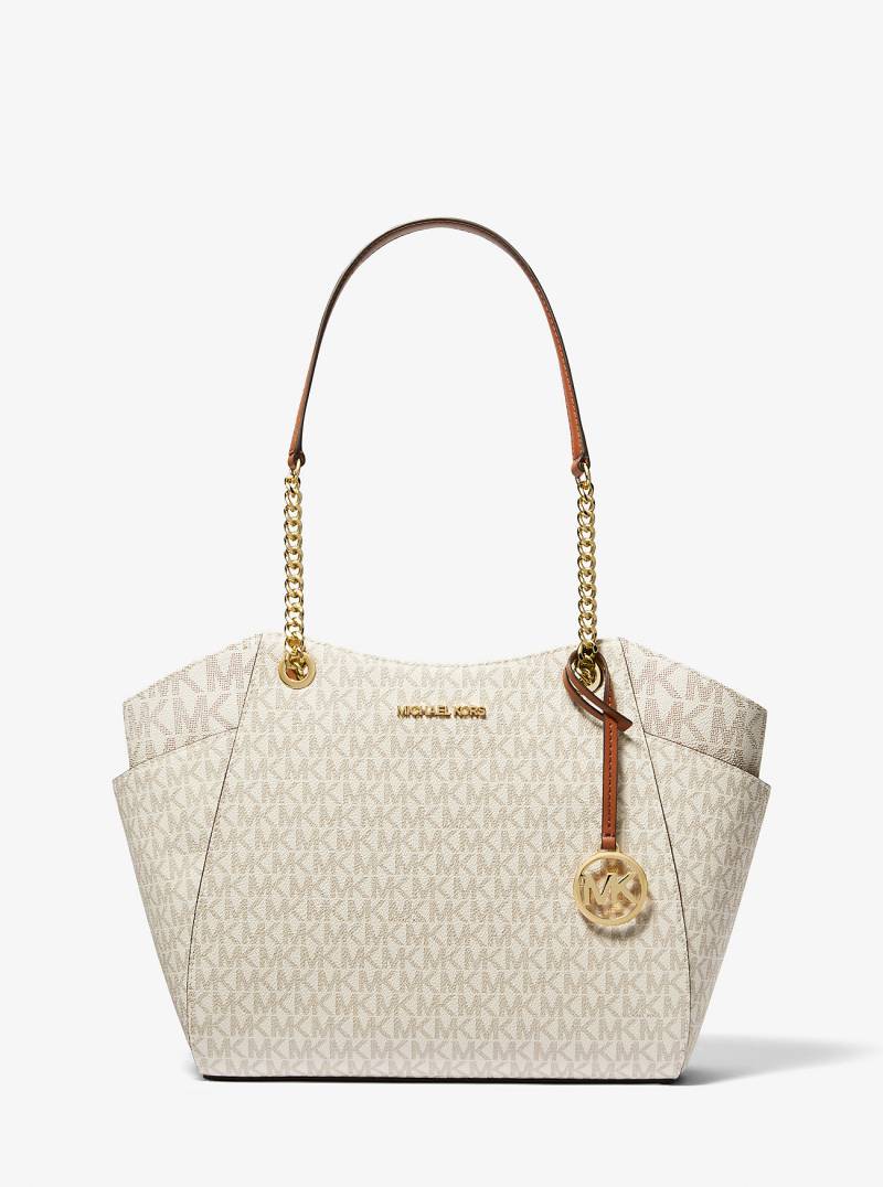 MK Schultertasche Jet Set Large Mit Signature-Logomuster - Natur - Michael Kors MK Schultertasche Jet Set Large Mit Signature-Logomuster - Natur - Michael Kors von Michael Kors Outlet