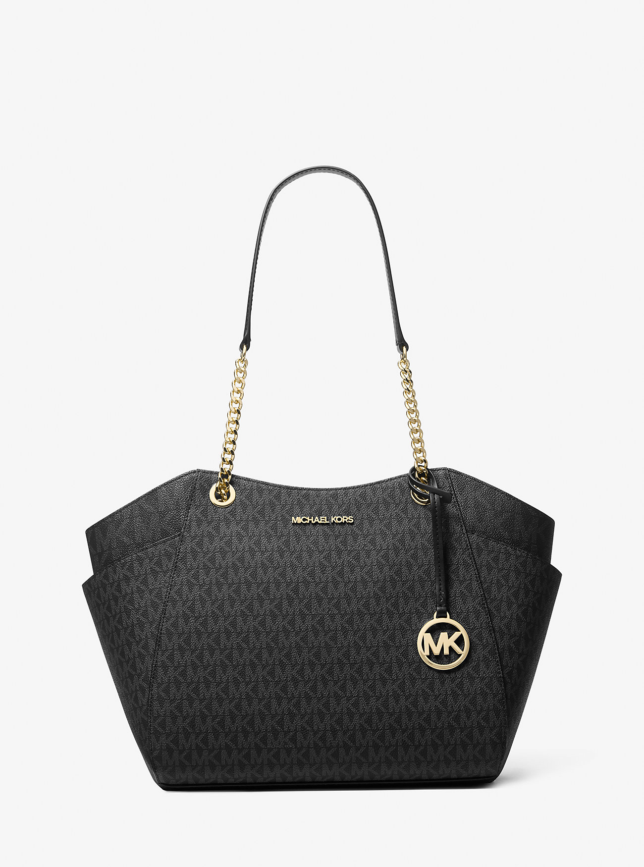MK Schultertasche Jet Set Large Mit Signature-Logomuster - Schwarz - Michael Kors MK Schultertasche Jet Set Large Mit Signature-Logomuster - Schwarz - Michael Kors von Michael Kors Outlet