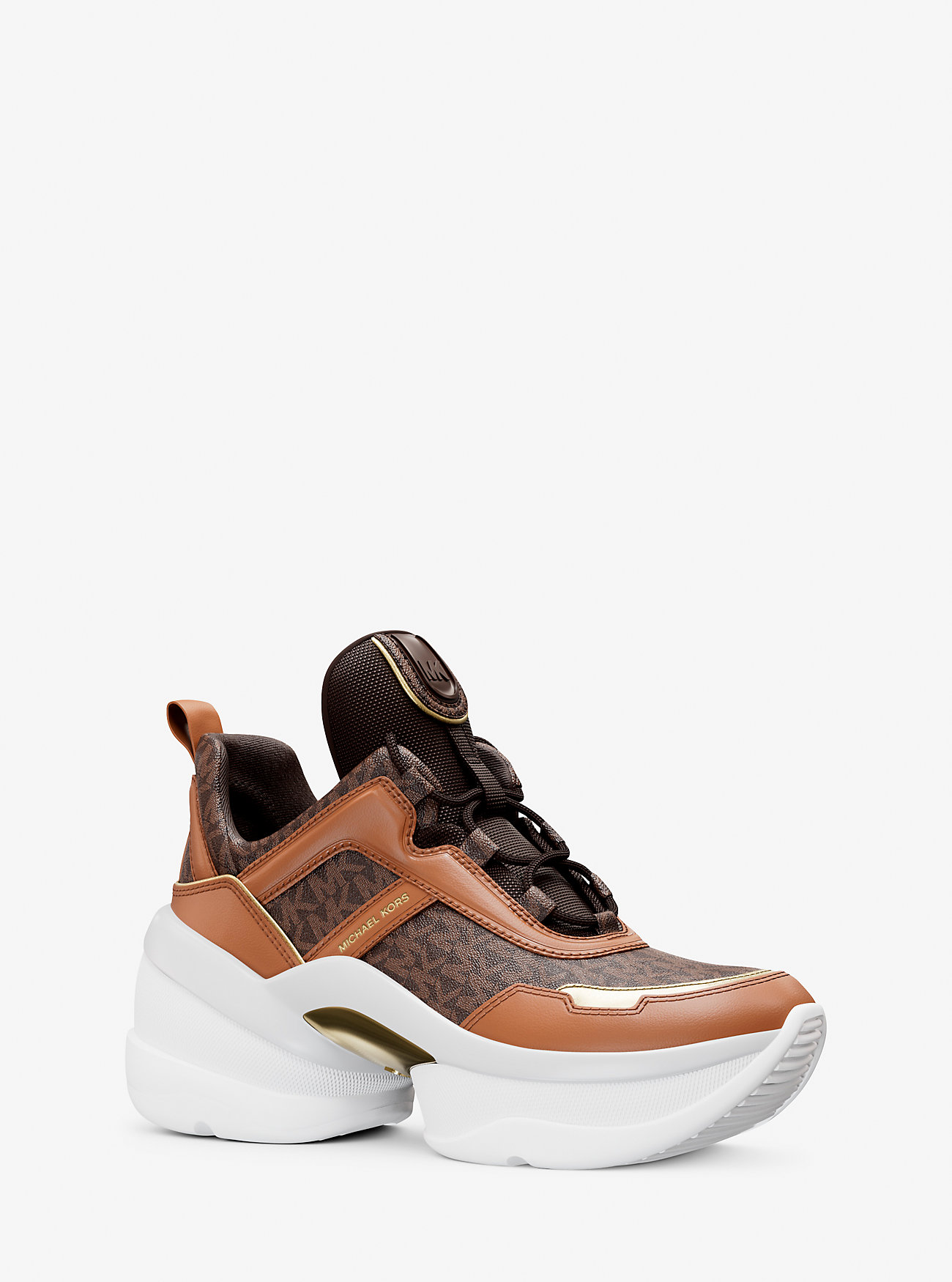 MK Sneaker Olympia Mit Signature-Logomuster - Braun - Michael Kors von Michael Kors Outlet