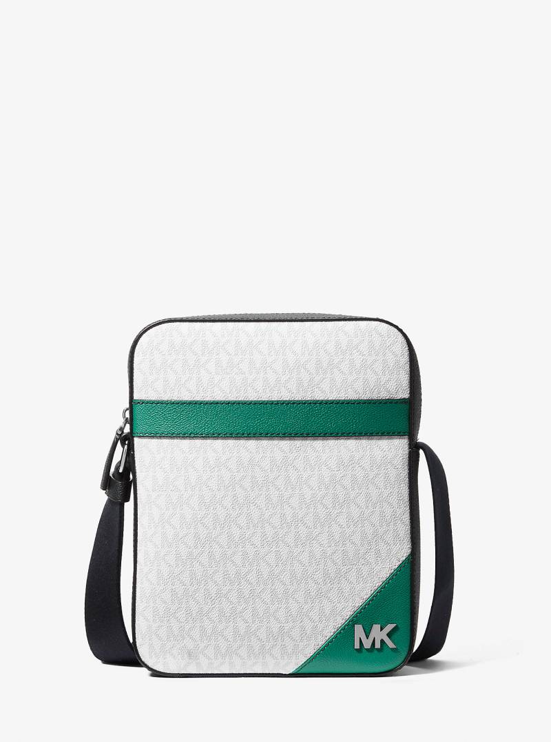 MK Umhängetasche Cooper In Blockfarben Mit Signature-Logomuster - Grün - Michael Kors von Michael Kors Outlet