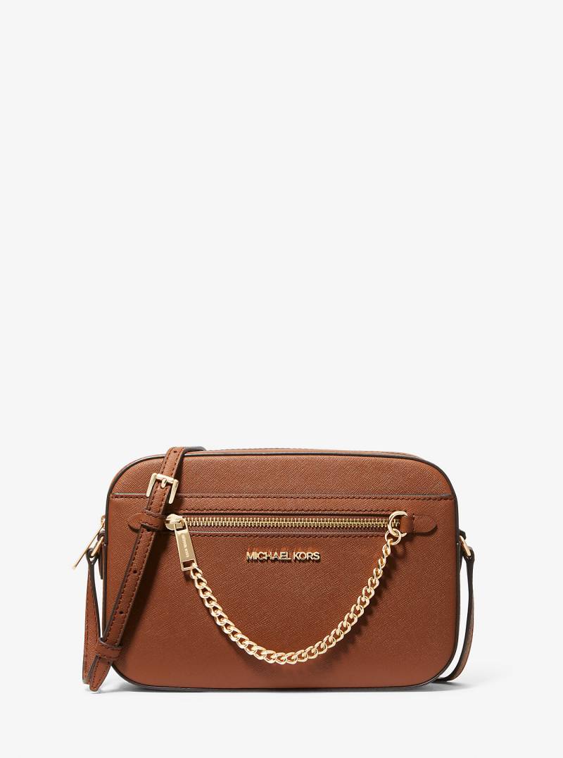 MK Umhängetasche Jet Set Large Aus Saffianleder - Braun - Michael Kors von Michael Kors Outlet