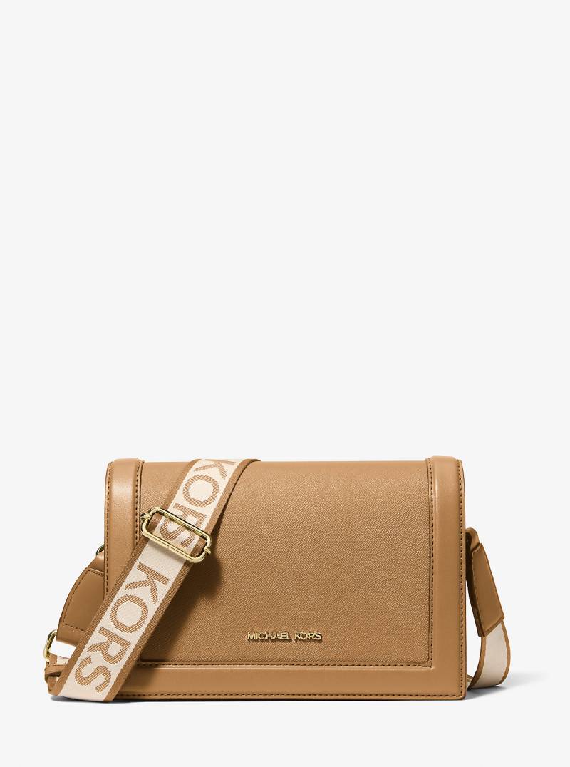 MK Umhängetasche Jet Set Large Aus Saffianleder - Braun - Michael Kors von Michael Kors Outlet