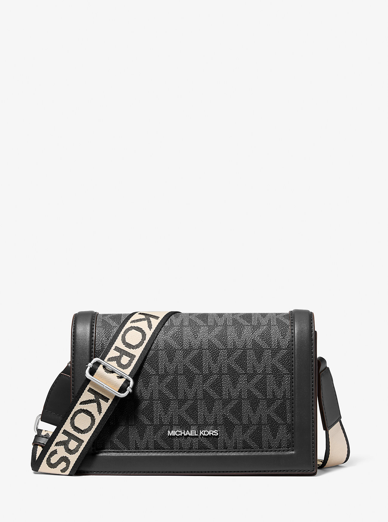 MK Umhängetasche Jet Set Large Mit Signature-Logomuster - Schwarz - Michael Kors MK Umhängetasche Jet Set Large Mit Signature-Logomuster - Schwarz - Michael Kors von Michael Kors Outlet