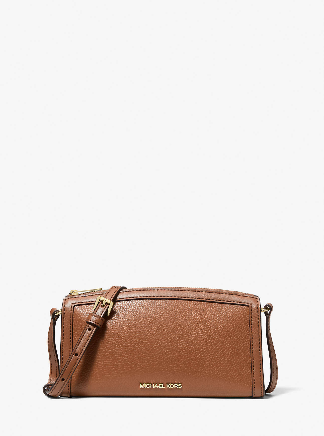 MK Umhängetasche Jet Set Medium Aus Gekrispeltem Leder - Braun - Michael Kors von Michael Kors Outlet